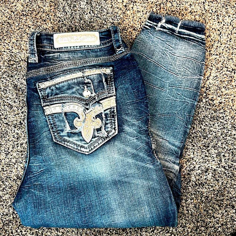 Rock Revival Ankle Skinny Jeans size 34